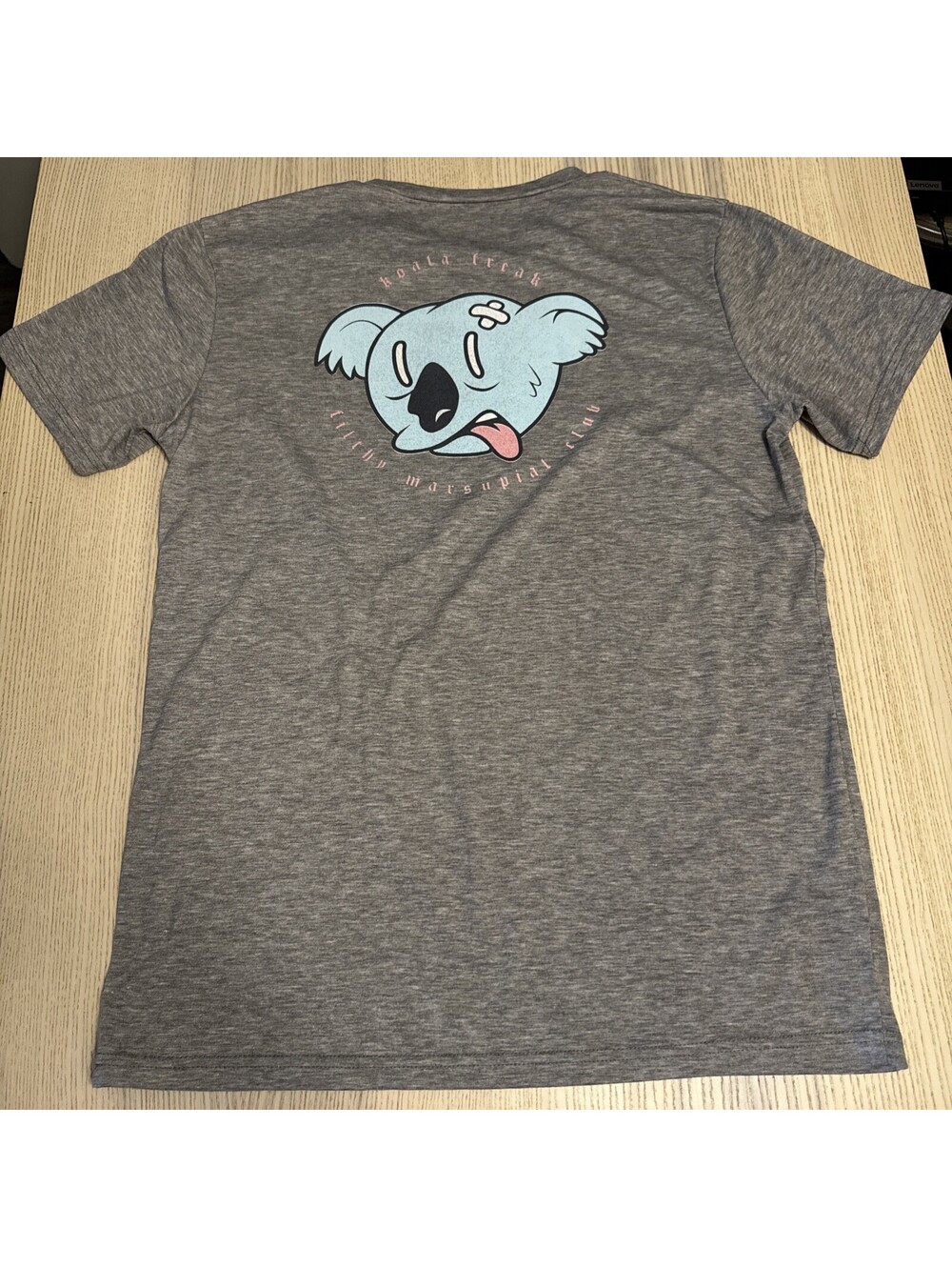 Calum Von Moger Koala Freak T-Shirt Grey Marsupial Club Graphic Tee Size Large